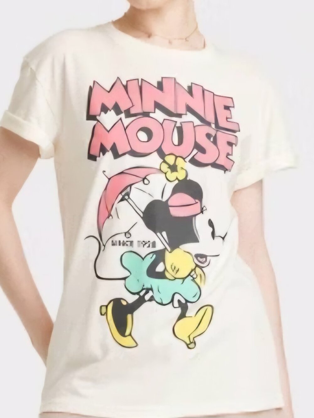 Disney Minnie Mouse Retro Short Sleeve Graphic T-Shirt Large